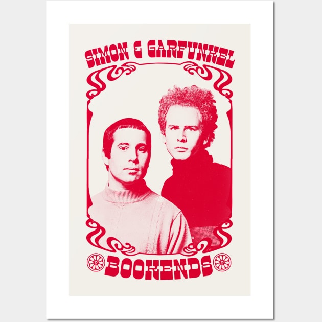 Simon & Garfunkel  /// Bookends /// Original Retro Fan Art Design Wall Art by DankFutura